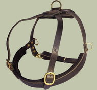 Padded Pulling Harness for Labrador-Leather Dog Harness