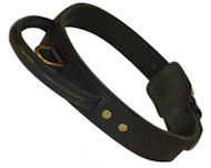 Latigo Leather Agitation Dog Collar With Handle for Labrador