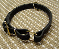 Adjustable Leather Slip Collar w/h solid BRASS Hardware Labrador