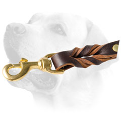 Snap Hook On Leather Dog Leash For Labrador 