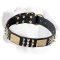 Labrador Leather Collar With Bright and Intricate Decoration
