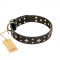"A La Mode" FDT Artisan Handcrafted Black Leather Labrador Collar