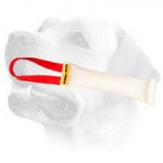 Labrador puppy fire hose tug with handle