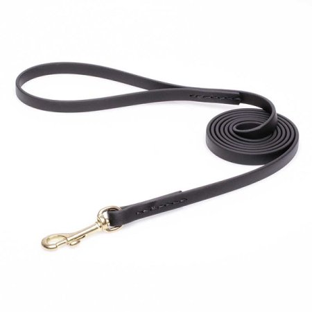 Black Biothane Labrador Leash for Walking, Tracking