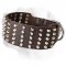 3 inch Studded Leather Labrador Collar