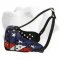 Reliable Leather Labrador Muzzle for Training with American Flag Painting