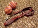Handcrafted leather Labrador leash with quick release snap hook