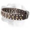 Gorgeous Wide Leather Dog Collar With Decoration