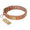 "The Middle Ages" FDT Artisan Handcrafted Tan Leather Labrador Collar