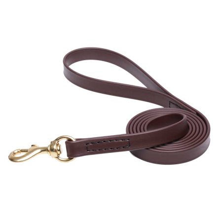 Brown Waterproof Labrador Leash Made of Biothane