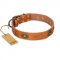 "Dandy Pet" FDT Artisan Handcrafted Tan Leather Labrador Collar