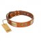 "Perfect Blend" FDT Artisan Tan Leather Labrador Collar 1 1/2 inch (40 mm) wide