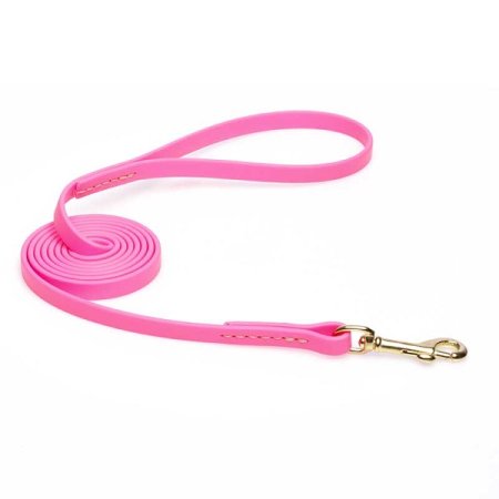 Waterproof Pink Biothane Dog Leash for Walking, Tracking