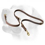 Leather Labrador leash for 7 different activities
