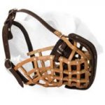 Anti-Aggression Leather Muzzle For Labrador