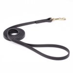 Black Biothane Labrador Leash for Walking, Tracking