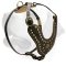 Decorative Leather Harness For Labrador With Brass Studs