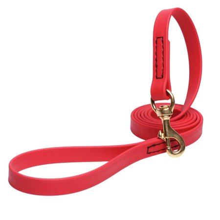 Red Waterproof Labrador Leash Made of Biothane