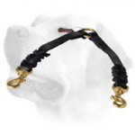 Braided Leather Coupler For Walking 2 Dogs
