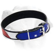"American Patriot" Handcrafted Leather Collar For Labrador