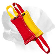 Set Of Two French Linen Labrador Bite Tugs For Bite Skills Improvement