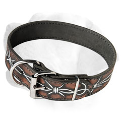 Fashionable Leather Handpainted Collar For Labrador