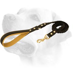 Braided Leather Lead For Handling Large Labradors
