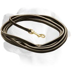 Slim Leather Tracking Lead For Labrador