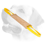 Strong Leather Training Bite Tug with 2 Handles