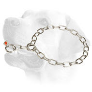 Labrador fur saver collar of stainless steel with 1/9 inch (3 mm) link diameter