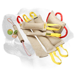 Set Of Training Jute Dog Bite Tugs For Labrador 