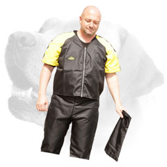 Nylon scratch pants and jacket     for safe Labrador training