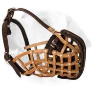 Anti-Aggression Leather Muzzle For Labrador