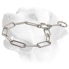 Strong Labrador collar with fur-saving     links