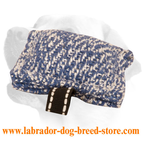 Pocket Size French Linen Labrador Bite Tug For Training