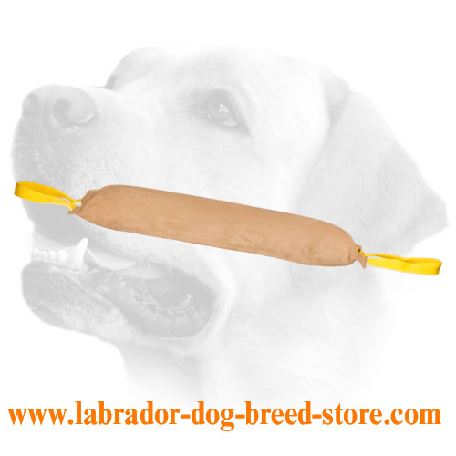 Leather Huge Bite Tug with 2 Handles for Labrador Training