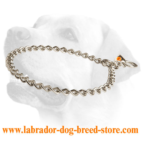 Stainless Steel Choke Labrador Collar with Quality Label 1/9 inch (3 mm)