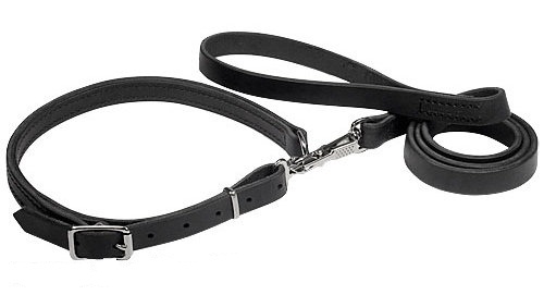 Leather Dog Lead Genuine Leather Leash With Knotted Handle