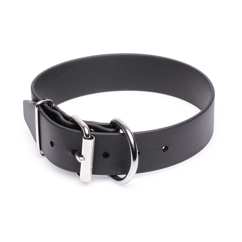 Extra Wide Black Biothane Labrador Collar - Click Image to Close