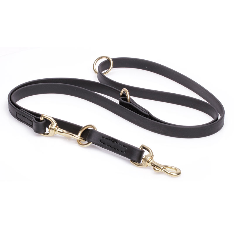 Multipurpose Black Biothane Labrador Leash for over 7 Different Activities