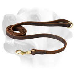 Patrolling Leather Dog Leash With Comfortable Handle For Labrador 