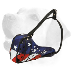 Agitation Training Leather Dog Muzzle For Labrador title=