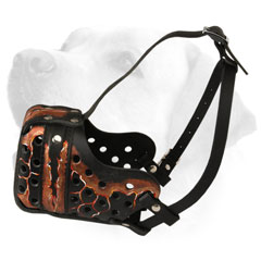Handmade Leather Labrador Muzzle for Training Handmade Leather Labrador Muzzle for Training